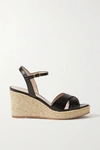 Stuart Weitzman Women's Rosemarie Patent Leather Platform Espadrille Wedge Sandals In Black