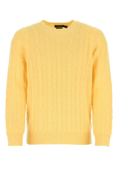 Polo Ralph Lauren Men's Cable-knit Cotton Sweater In Yellow