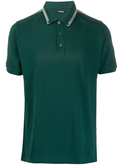 Kiton Button-down Polo Shirt In Green