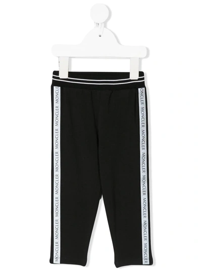 Moncler Babies' Logo Lined Track Trousers In Black