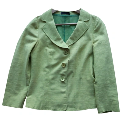 Pre-owned Alberta Ferretti Green Linen Jacket