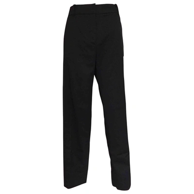 Pre-owned Versace Straight Trousers In Black