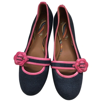 Pre-owned Paul Smith Flats In Navy