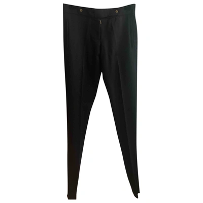 Pre-owned Stella Mccartney Wool Slim Pants In Black