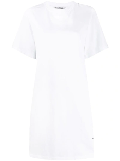 Acne Studios Contrast-tape Jersey Dress Optic White