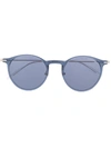 Montblanc Transparent Round-frame Sunglasses In 银色