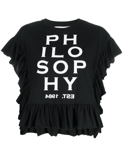 Philosophy Di Lorenzo Serafini Logo Print T-shirt In Black