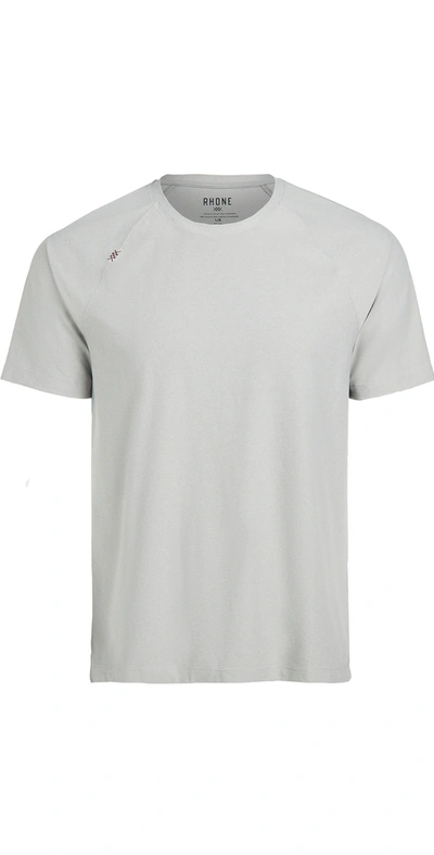 Rhone Reign Tech Short Sleeve T-shirt In Light Grey Marle Print