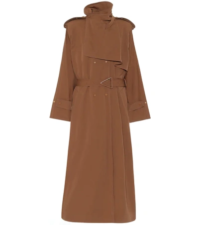 Bottega Veneta Belted Double-breasted Cotton-blend Gabardine Trench Coat In 2450 Chestnut