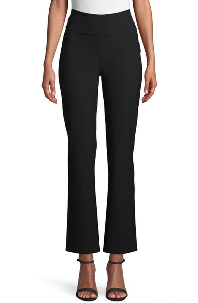 Anne Klein Flare Ankle Crepe Pants In Anne Black