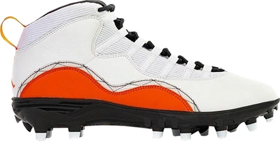 Pre-owned Jordan 10 Retro Cleat Solefly (friends And Family) In White/orange-black