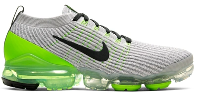 Pre-owned Nike Air Vapormax Flyknit 3 Vast Grey Electric Green In Vast  Grey/electric Green-white-off Noir | ModeSens