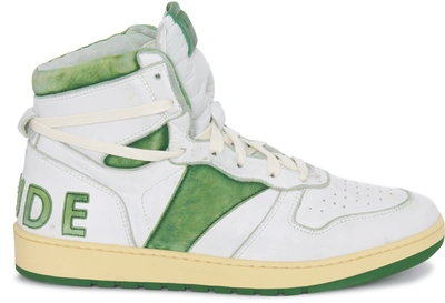 Pre-owned Rhude  Rhecess Hi White Green In White/green/natural