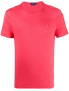 Polo Ralph Lauren Embroidered Logo Crew-neck T-shirt In Red