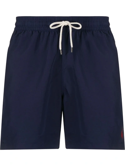 Polo Ralph Lauren Logo-embroidered Swimming Trunks In Blue