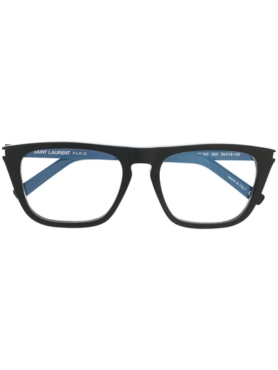 Saint Laurent Square Frame Glasses In Black