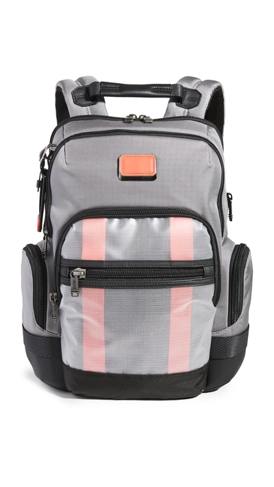 Tumi Men's Alpha Bravo Nathan Backpack In Gray/red