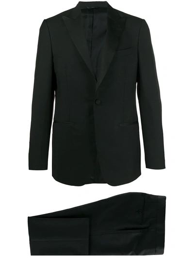 Dell'oglio Fitted Tuxedo Suit In Black