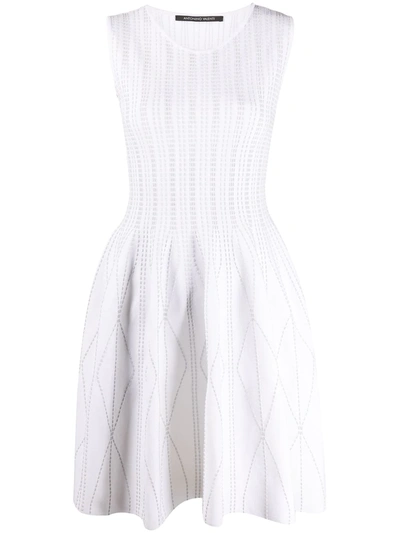 Antonino Valenti Flared Sleeveless Dress In White