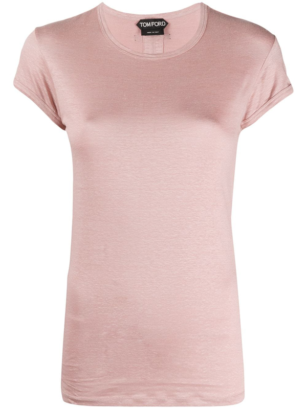 pink slim fit t shirt