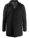 Herno Zip-up Hooded Jacket In Black