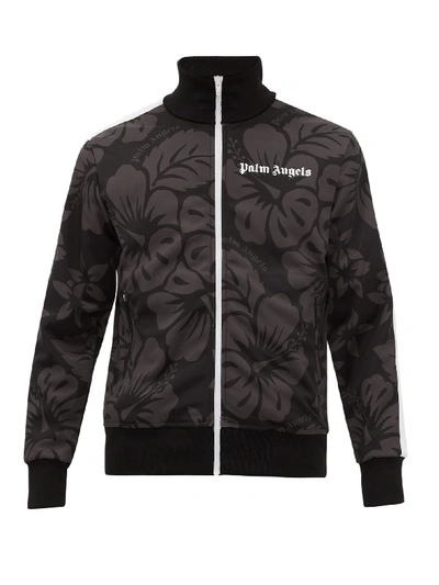 Palm Angels Men's Hawaiian Floral Track Jacket In Black | ModeSens