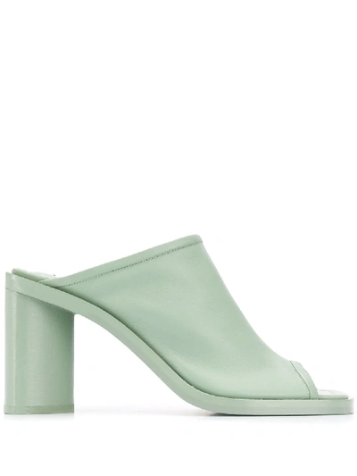 Acne Studios Open-toe Leather Mules Pale Green