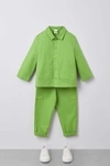 Cos Kids' Cotton Overshirt In Green