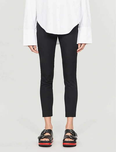 Whistles Womens Black Super Stretch Stretch-cotton Trousers 8