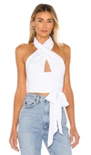 Superdown Jennifer Wrap Top In White