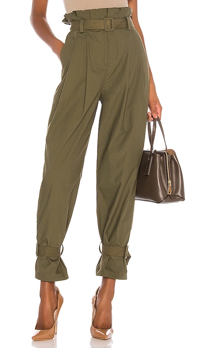 L'academie The Virgil Pant In Olive Green