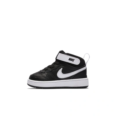 Nike Court Borough Mid 2 Baby/toddler Shoes In Black,white