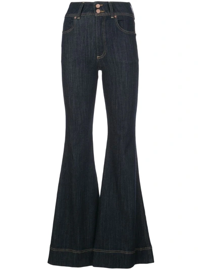 Alice And Olivia Beautiful Bell-bottom Jeans In Blue