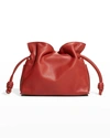 Loewe Flamenco Mini Napa Drawstring Clutch Bag In Burnt Red