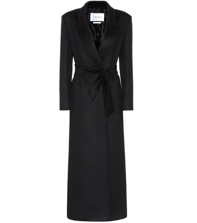 Max Mara Kriss Cashmere Long Coat In Black