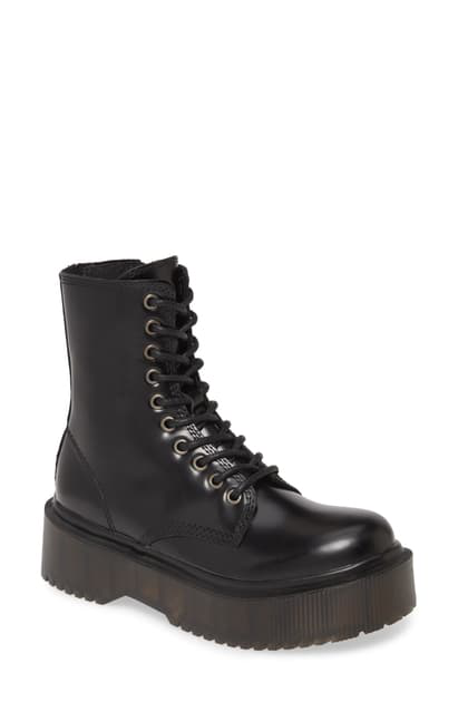 Jeffrey Campbell Women's Platform Combat Boots In Black Box | ModeSens