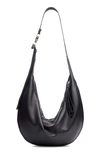 Rag & Bone Riser Leather Crossbody Hobo In Black