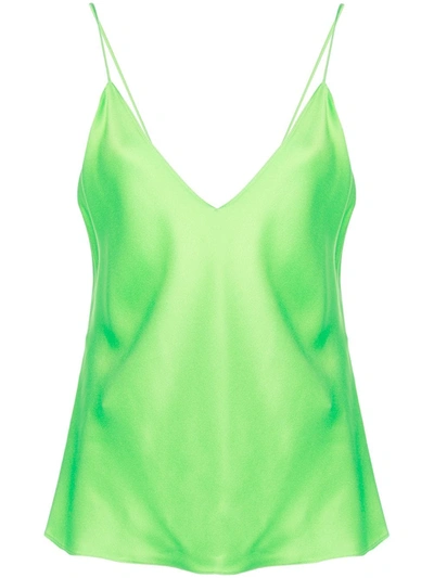 Maison Rabih Kayrouz Silk Acid Green Camisole Top