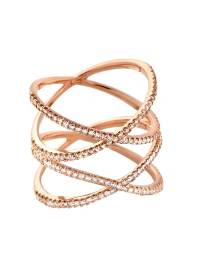 Eva Fehren 18kt Rose Gold Xx Ring In Not Applicable