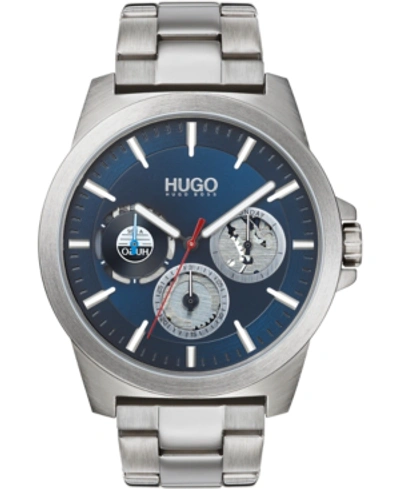 Hugo Men's Chronograph #twist Stainless Steel Bracelet Watch 44mm Women's Shoes In Silver