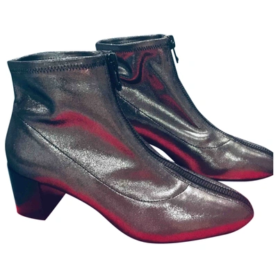 Pre-owned Stella Luna Cloth Ankle Boots In Metallic