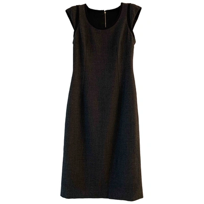Pre-owned Dolce & Gabbana Wool Mid-length Dress In Grey