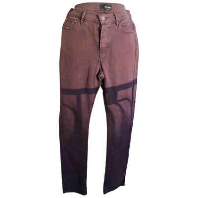 Pre-owned The Kooples Slim Jeans In Brown