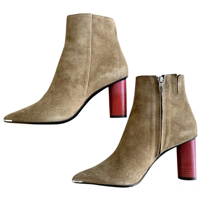 Pre-owned Barbara Bui Ankle Boots In Beige