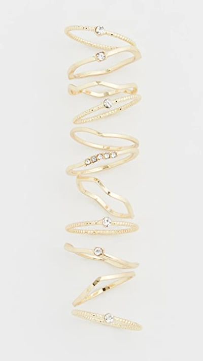 Jules Smith Layered Stacking Ring Set In Gold