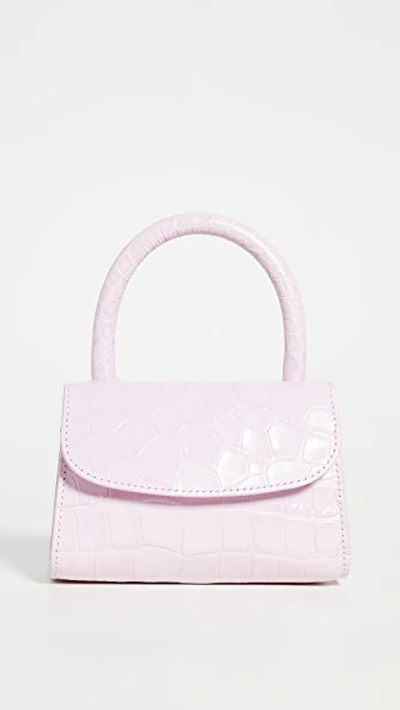 By Far Mini Bag In Pink Croco