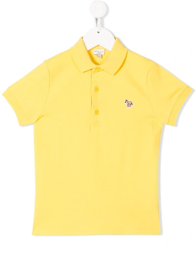 Paul Smith Junior Teen Piqué Polo Shirt In Yellow