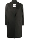 Herno Rolled-lapel Midi Coat In Black