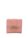 Dolce & Gabbana French Flap Dg Amore Wallet In Calfskin In Pink