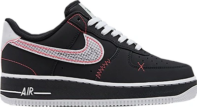 スニーカー Nike Air Force 1 Low Schematic Black White Bright Crimson Pre-owned Nike Air Force 1 Low Schematic Black White Bright